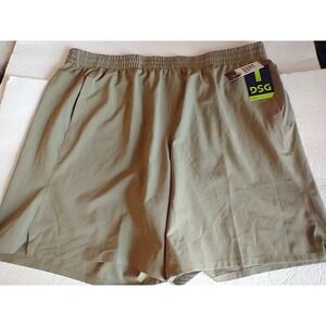 DSG Men's Training Shorts XXL 2XL Olive Green 8" Inseam